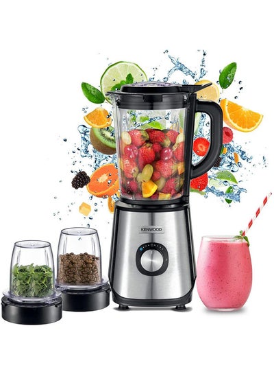 Buy Glass Blender Smoothie Maker With Grinder Mill, Chopper Mill, Ice Crush Function 2.0 L 1000.0 W BLM45.720SS Silver/Clear/Black in Egypt