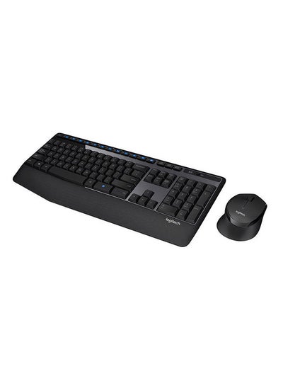 Buy MK345 Wireless Combo Full-Sized Keyboard with Palm Rest and Comfortable Right-Handed Mouse, 2.4 GHz Wireless USB Receiver, Compatible with PC, laptop Black in Egypt