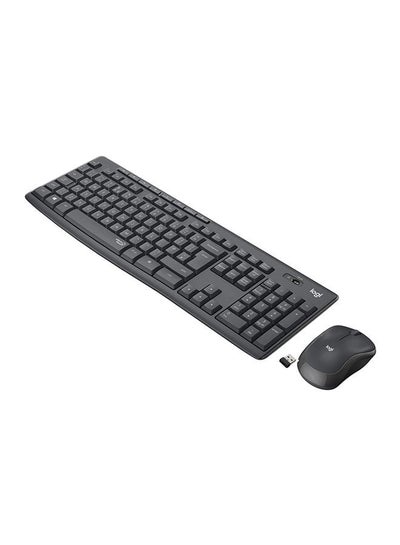 Buy MK295 Silent Wireless Keyboard and Mouse Combo, 10m Wifi Range, 2.4GHz Wireless, Nano USB Receiver, Silent Touch Technology,English-Arabic Layout Black in Saudi Arabia