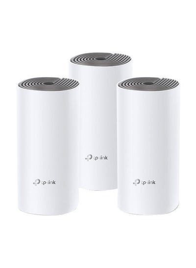 Buy Deco E4 (3-Pack) AC1200 Advanced Whole Home Mesh Wi-Fi System, 100 Devices Connectivity, Covergae for 3-4 Bedroom Houses, Parental Controls, Works with Alexa White in Saudi Arabia