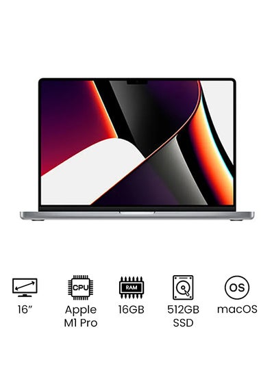 Buy MacBook Pro MK183 16-Inch Liquid Retina XDR Display Apple M1 Pro Chip With 10-Core CPU And 16-Core GPU/16GB RAM/512GB SSD/English Keyboard Space Grey in UAE