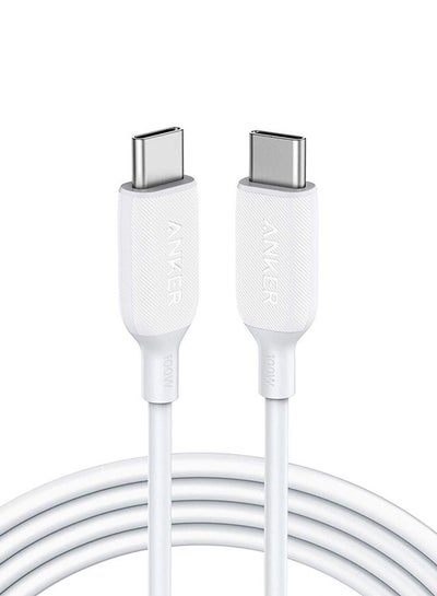 Buy PowerLine III USB-C to USB-C 2.0 Cable USB C to USB C Cable 100W White in Egypt