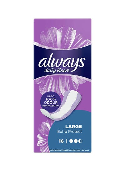 Buy ALWAYS, Extra Protect Daili Liners, Large, Unscented, 16 Liners in Egypt