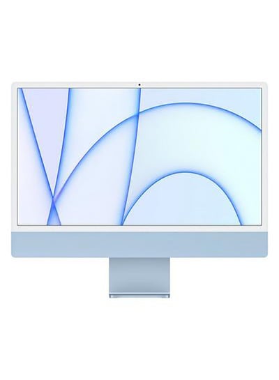 Buy iMac All In One Desktop With 24-Inch Retina 4.5K Display: M1 Chip With 8‑Core CPU And 7‑Core GPU Processer/8GB RAM/256GB SSD/Integrated Graphics English/Arabic Blue in Egypt
