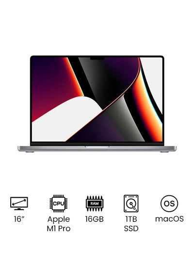 Buy MacBook Pro MK193 16-Inch Liquid Retina XDR Display Apple M1 Pro Chip With 10-Core CPU And 16-Core GPU/16GB RAM/1TB SSD/English And Arabic Keyboard Space Grey in Saudi Arabia