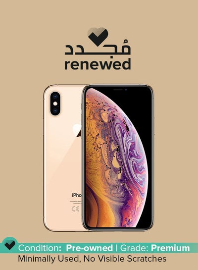 Buy Renewed - iPhone XS With FaceTime Gold 256GB 4G LTE in UAE
