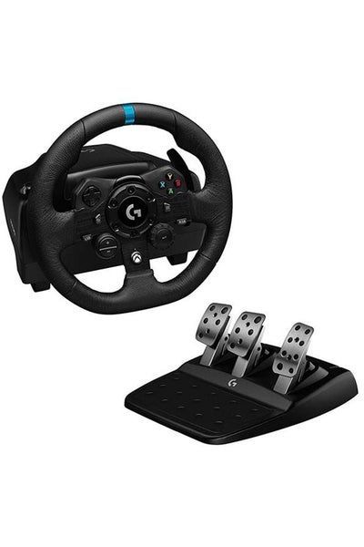 Buy G923 Wireless Racing Wheel And Pedals For Xbox featuring Trueforce Up to 1000 Hz Force Feedback, Responsive Pedal, Dual Clutch Launch Control, And Genuine Leather Wheel Cover in UAE