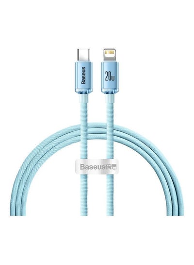 اشتري USB-C to Lightning Cable, for iPhone Fast Charger 20W, Braided Nylon Lightning Cable Compatible with iPhone 14/14 Pro Max/14 Pro/13/12/11, iPad, Airpods (1.2m) - Blue في الامارات