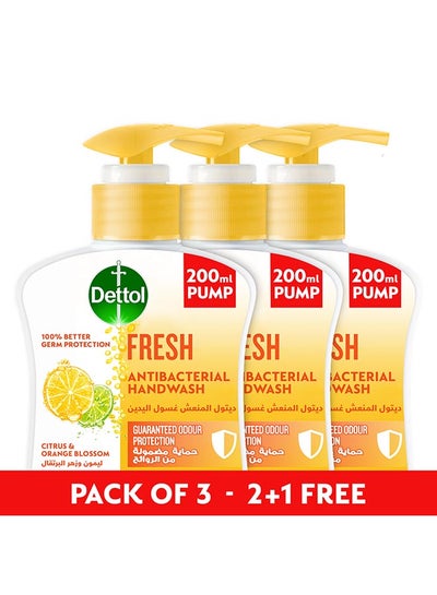 Buy Fresh Antibacterial Handwash Pack of 3 200ml in UAE