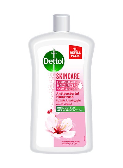 Buy Skincare Handwash Liquid Soap Refill Rose And Sakura Blossom Fragrance 1Liters in UAE