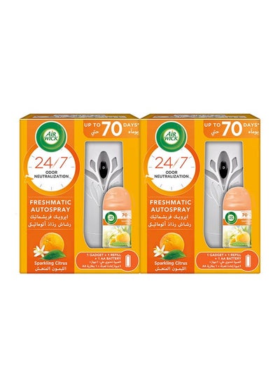 Buy Sparkling Citrus Freshmatic Auto Spray Kit 2-Piece 250ml in UAE