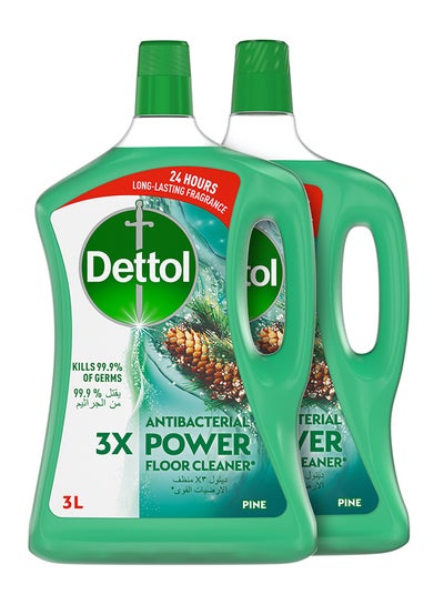 Buy Pine Antibacterial Power Floor Cleaner Pack Of 2 3Liters in UAE