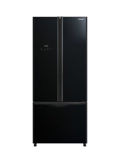 Buy French Bottom Freezer Refrigerator Glass 474.5 kW RWB600PUK9GBK Black in UAE