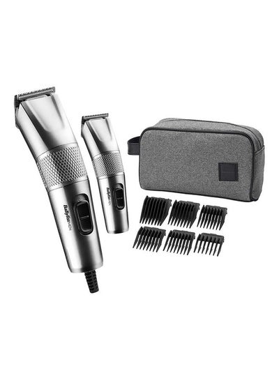 Buy Hair Clipper & Trimmer Kit With Pouch For Trimming Shaving & Styling 7755PSDE Steel 400grams in UAE