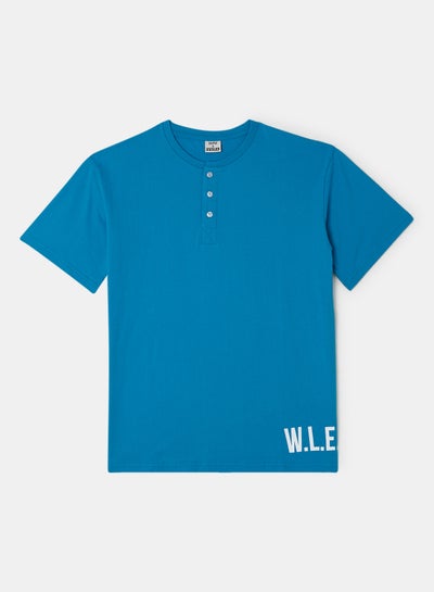 Buy WLE Grandad T-Shirt Turquoise in Saudi Arabia