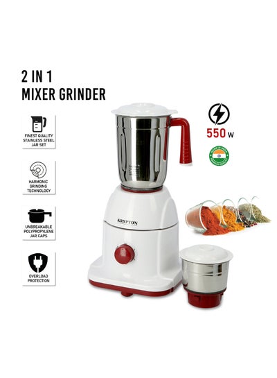 Buy 2-In-1 Powerful Mixer Grinder 1.5 L 550 W KNB5311N White/Red/Silver in UAE