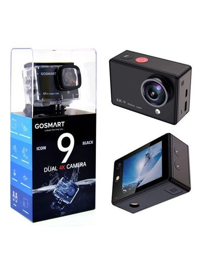 Buy Icon 9 Dual 4K Sports Action Camera, 1080p Ultra HD Waterproof Dual Camera With Flashlight Camcorder in UAE