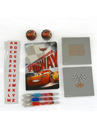 Buy 10 Piece Cars Stationery Set Multicolour in UAE