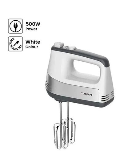 Buy Hand Mixer, 5 Speeds, Turbo Speed 500 W HM-500T White in Egypt