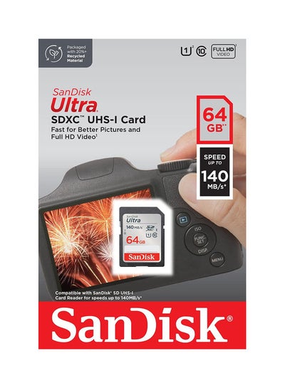 اشتري Ultra SDXC UHS-I Card Speed Upto 140 MB/s 64 GB في السعودية