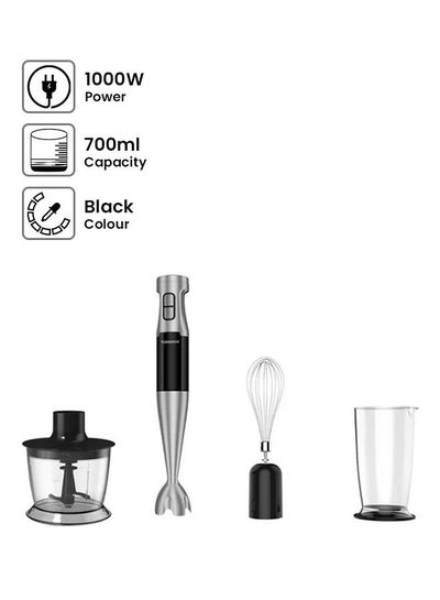 Buy Hand Blender  Chopper, Whisk HB-1000T Black in Egypt