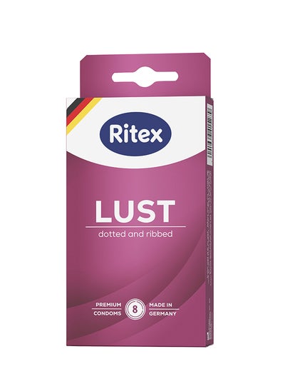 Buy condom LUST (dotted & ribbed) Pack of 8 in Egypt