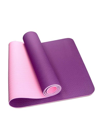 Buy Anti-Skid Yoga Mat 6 mm - Purple 61 X  13 X 13cm in UAE