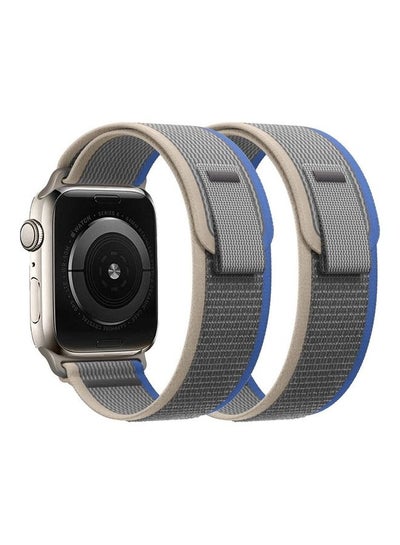 Buy 2Pack for Apple Watch Trail Band 49mm 45mm 44mm 42mm Nylon Woven Sport Strap for iWatch Series Ultra/8/7/SE/6/5/4/3/2/1 Dark Grey in Saudi Arabia