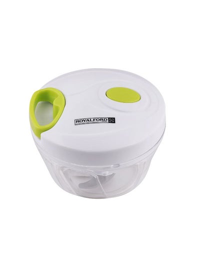 Buy Mini Vegetable Chopper Clear With Green/White Cover in UAE