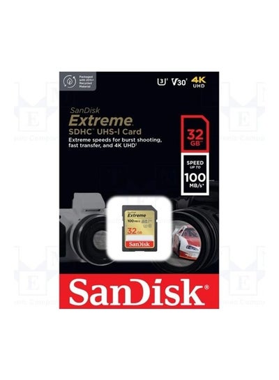 اشتري Extreme SD UHS I Card for 4K Video for DSLR and Mirrorless Cameras 100MB/s Read & 60MB/s Write, Lifetime Warranty 32.0 GB في الامارات