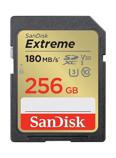 Buy Extreme SD UHS I Card for 4K Video for DSLR and Mirrorless Cameras 180MB/s Read & 130MB/s Write, Lifetime Warranty 256 GB in UAE