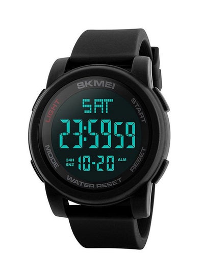 Buy Men's Water Resistant Digital Watch 1257 - 50 mm - Black in Egypt