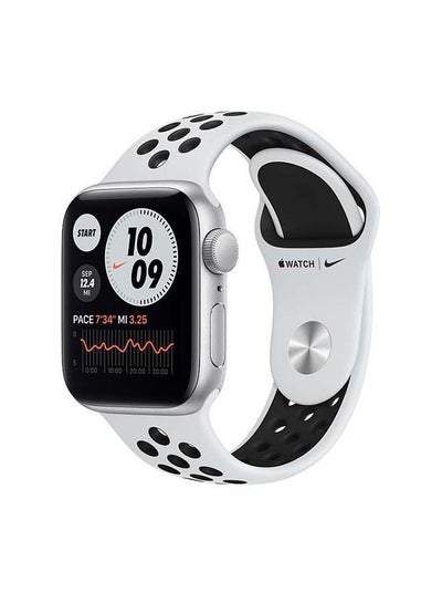 Buy Watch Nike SE-44 mm GPS Silver Aluminium Case with Sport Band Pure Platinum/Black in UAE