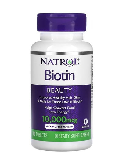 Buy Biotin 10000 MCG Dietary Supplement -100 Tablets in UAE