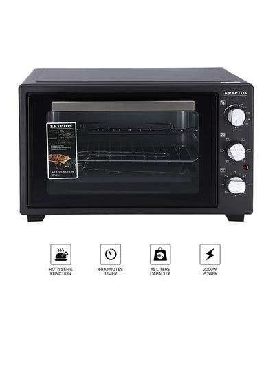 Buy Electric Kitchen Oven - Powerful   Rotisserie Function with Crumb Tray 45 L 2000 W KNO6246 Black in UAE