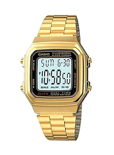 اشتري ساعة يد كوارتز بعقارب وسوار من القماش طراز A178WGA-1ADF - مقاس 34 مم - لون ذهبي للرجال في مصر