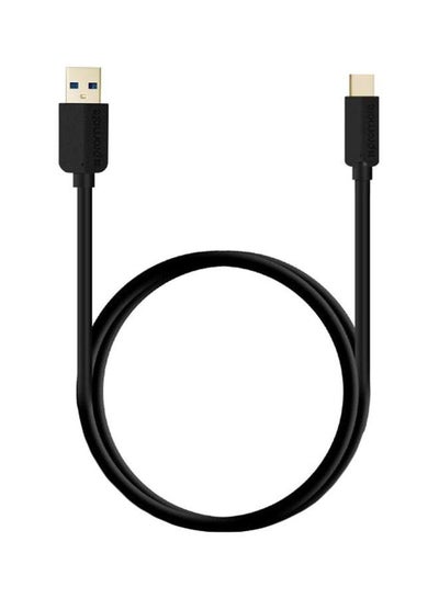Buy USB 3.1 Type C to USB-A Sync and Charge Cable with High-Speed Data Transfer Black in UAE