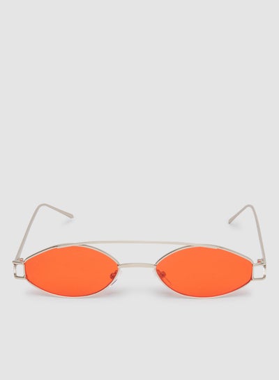 Buy Women's Sunglass With Durable Frame Lens Color Orange Frame Color Silver in Egypt