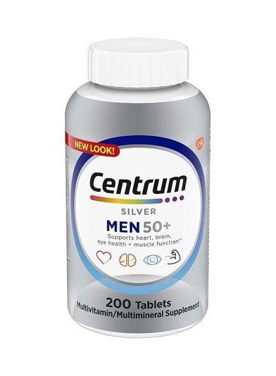 اشتري Silver Multivitamin For Men 50 Plus Multimineral Supplement 200 Ct في الامارات