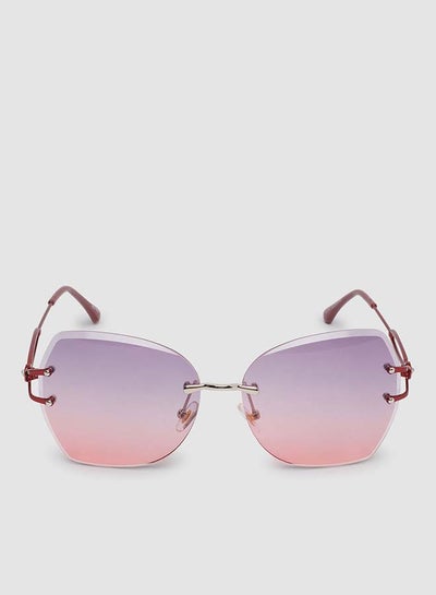 Buy Women's Sunglass With Durable Frame Lens Color Multicolour Frame Color Maroon in Egypt