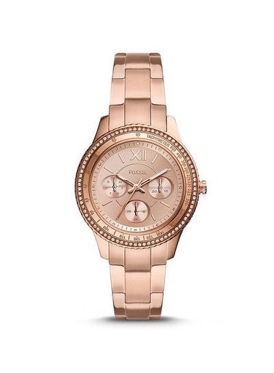 Buy Women's Stella Sport Multifunction Round Shape Stainless Steel Analog Wrist Watch ES5106 - 37 mm - Rose Gold in UAE