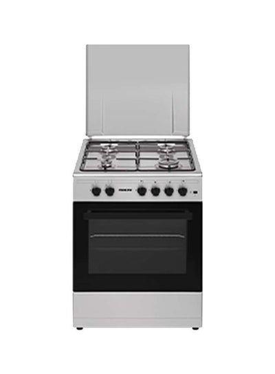 Buy 60x55cm 4 Burner FreestAnding Gas Cooker With FFD, Double Glass Oven, Button Ignition, Turnspit, Tray And Grid, Stylish SS Top, Inox Grey Body, Ideal For Home And Kitchen Made in Turkey U6065FS Silver in UAE