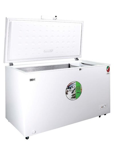 Buy Chest Freezer Aluminum Inside External Handle With Outside Condensor 425 Ltrs Gross Capacity 380 Ltrs Net Capacity 792 kW NCF425 White in UAE