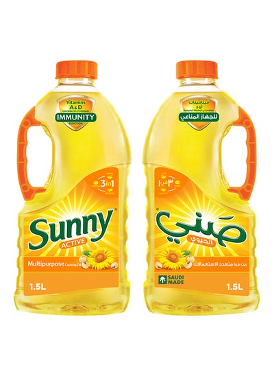 Buy Sun Active Blended Vegetable Oil 1.5Liters Pack of 2 in UAE