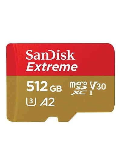 اشتري Extreme MicroSD UHS I Card For 4K Video On Smartphones, Action Cams & Drones 190MB/s Read, 130MB/s Write, SDSQXAV 512G GN6MN 512.0 GB في السعودية