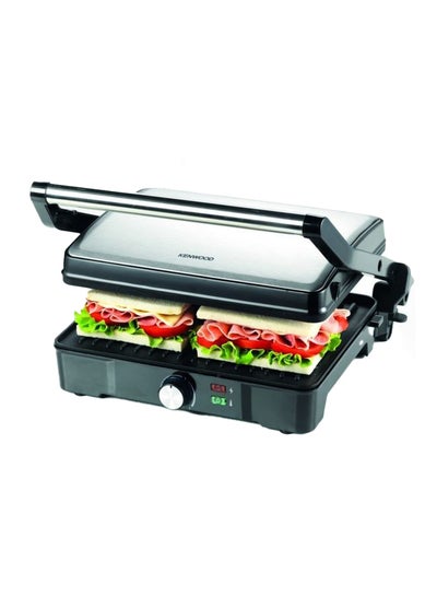 Buy Health Grill, 3 Adjustable Grill Positions, 2000 W HGM31.000SI Silver in Saudi Arabia