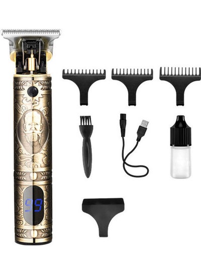 اشتري 8-Piece Professional Adjustable Hair Trimmer Blade Clipper Set 700Y Gold 9.5*5*19.8cm في مصر