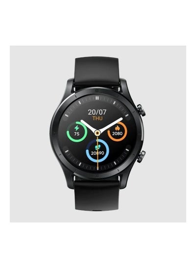 Buy Techlife Watch R100 1.32Inch Metallic Dial Smartwatch (Black Strap, Free Size) Black in Egypt