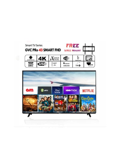 اشتري 43-Inch FHD Smart TV+ free wall mount LD-43TVS Black في السعودية