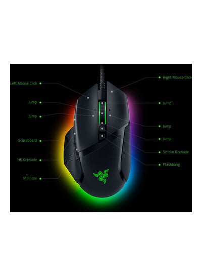 Buy Razer Basilisk V3 Customizable Ergonomic Gaming Mouse: Fastest Mouse Switch - Chroma RGB Lighting 26K DPI Optical Sensor 11 Programmable Buttons HyperScroll Tilt Wheel Classic Black in Saudi Arabia